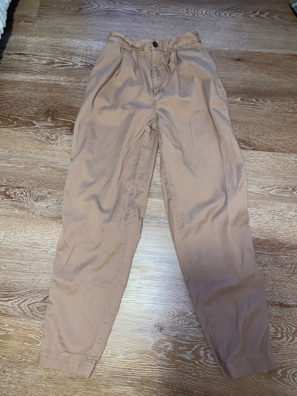 a.n.a Women's Tan Tapered Trousers
